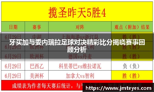牙买加与委内瑞拉足球对决精彩比分揭晓赛事回顾分析