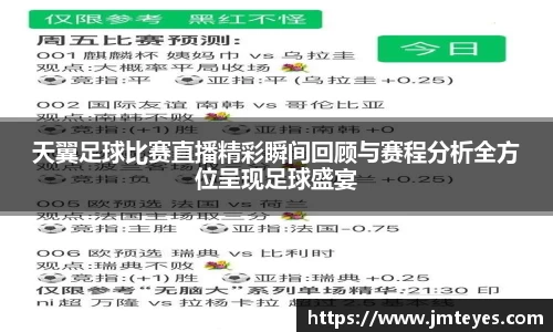 天翼足球比赛直播精彩瞬间回顾与赛程分析全方位呈现足球盛宴